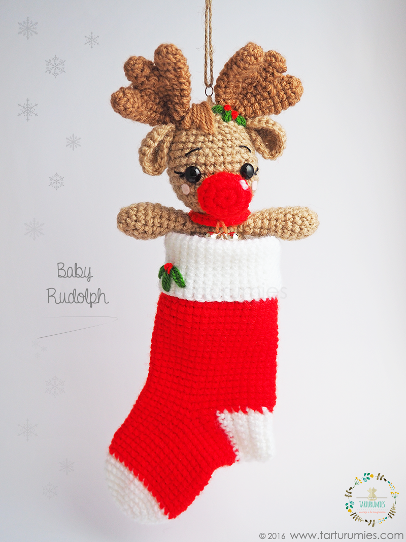 Amigurumi Patrón: Reno Baby Rudolph - Tarturumies