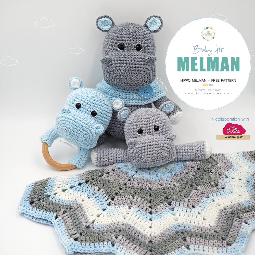 Baby Pure Cotton SS20 Amigurumi Kit - Hippo